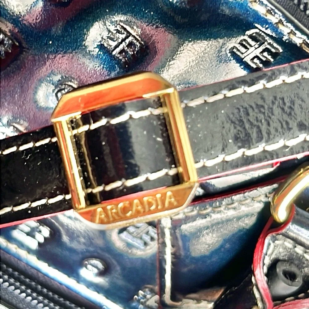 Arcadia Blue patent Satchel - Picture 13 of 13
